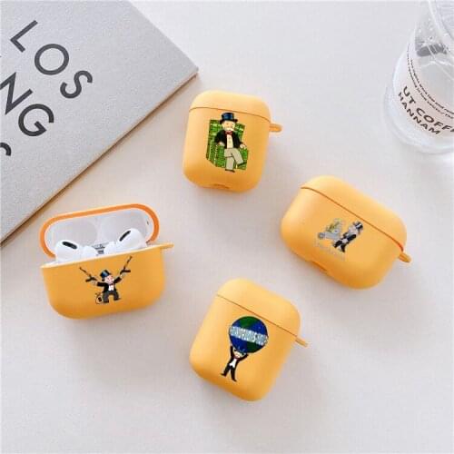 Fashion Cartoon Luxury Dollar Monopolys Candy yellow silicone Bluetooth Airpod Case For Airpods 1/2 Airpods pro TPU soft cover