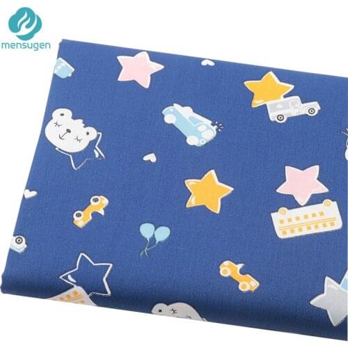 Stars and Cars Cartoon Fabrics, Cotton Fabrics for Sewing Boy Bed Sheet Curtains Blankets Pillows DIY Sewing Cloth Fabric Meter
