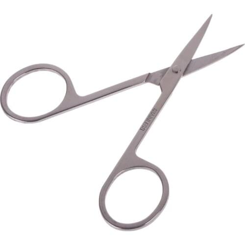 Professional Scissor Manicure For Nails Eyebrow Nose Eyelash Cuticle Scissors Curved Pedicure Makeup Tools