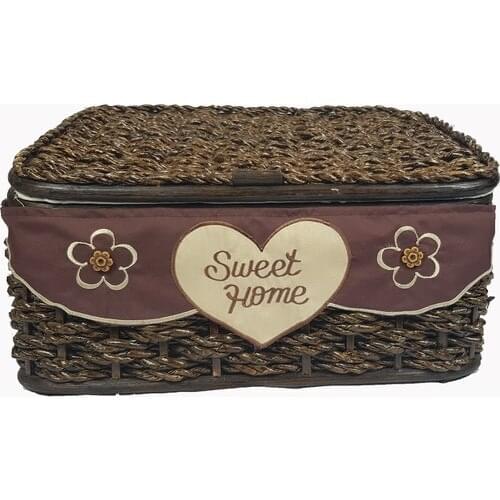 Panalı Wicker Bread Basket Multi-Purpose Wicker Basket (Brown)