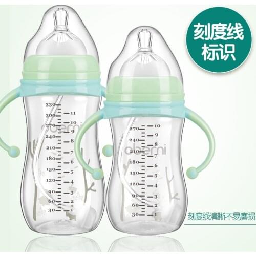 Anti-Slip BPA Free Newborn Baby Bottle Infant Nursing Milk Fruit Juice Water Feeding Wide Mouth Nipple Pacifier Drink PP Bottles
