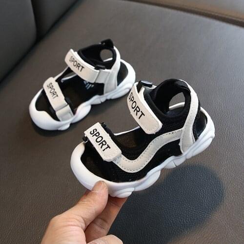 Kids Shoes Casual Children Kids Shoes Baby Boy Closed Toe Summer Beach Sandals Flat Breathable Beach Slip-On Shoes