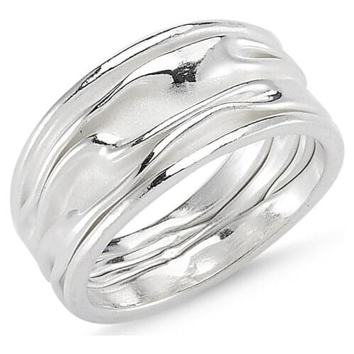 Silverlina Silver Sterling Wrinkled Ring