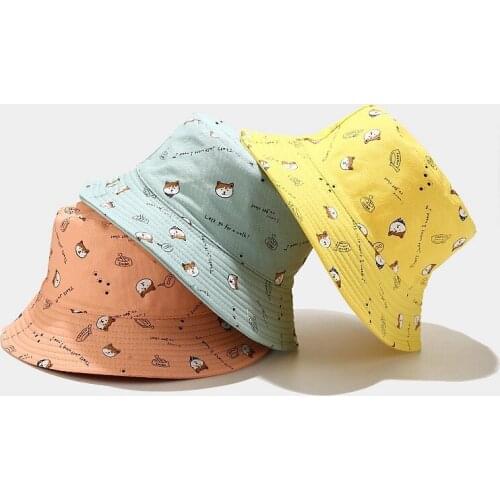 Summer Korean Version of Ins Sweet and Cute Wild Sun Hat Japanese Art Trend Outdoor Sunscreen Leisure Fisherman Caps