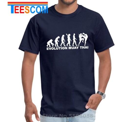 Funny Muay Thai Evolution T-Shirts Muay Thai Kickboxing Martial Art T Shirts Muay Thai Tiger Fight Club Karate fighter fans Tees