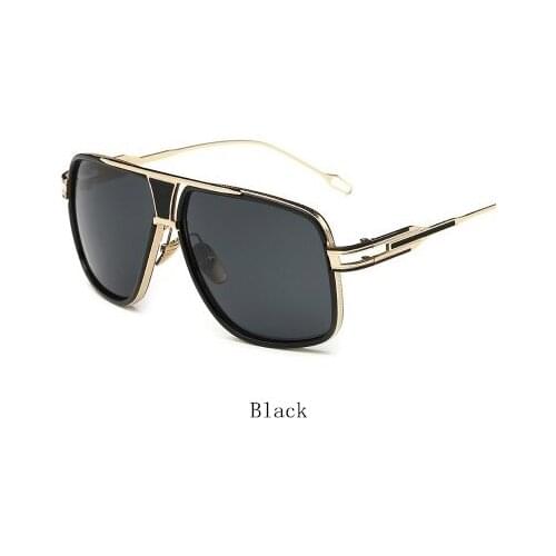 Retro Vintage Mens Oversized Square Sunglasses Brand Designer Clear Sun Glasses For Women 2021 Luxury Mirror Eyewear Shades