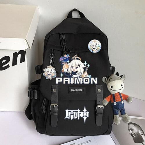 Game Genshin Impact Venti Diluc Klee Keqing Cosplay Unisex Schoolbag Travel Laptop Casual Bag Student Fashion Backpack Gifts