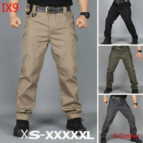 IX9 S-5XL Tactical Military Cargo Pants combat multi-pockets Military Army Pants mens Flexible cotton trousers