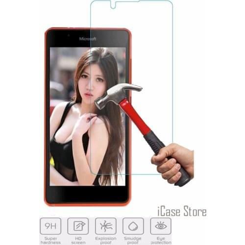 9H Hardness Tempered Glass For Microsoft Nokia Lumia 540 and 540 Dual SIM Screen Protector Explosion-Proof Film + Clean Kits