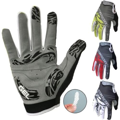 Weimostar New Spring Autumn Cycling Bike Special Bicycle 3D GEL Sports Full Finger Glove M-XL Red Yellow White