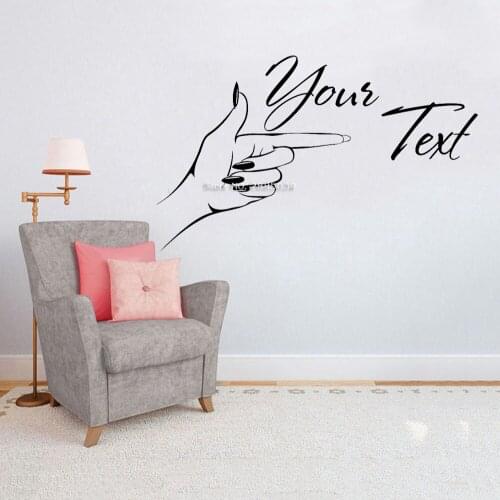 Vinyl Showcase Stickers Quote Custom Nail Salon Name Art Decals Manicure Pedicure Cool Window Poster Removable Waterproof LC1190