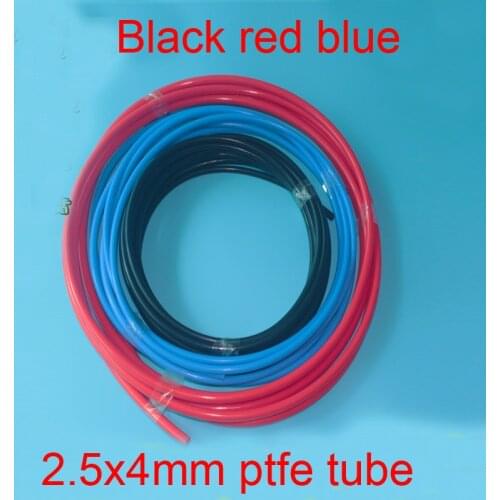 2.5x4mm 2.5mm id 4mm od Color PTFE hose Black ptfe tube red ptfe tubing blue ptfe pipe Polytetrafluoroethylene tube
