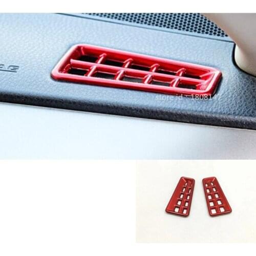 For Toyota RAV4 2016 2017 2018 Car Sticker Air Conditioning Outlet Vent Styling Garnish Cover Frame Lamp Trim 2pcs