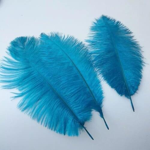 Asia Ra 500pcs turquoise blue ostrich drabs feathers size 25-30cm 10-12inch