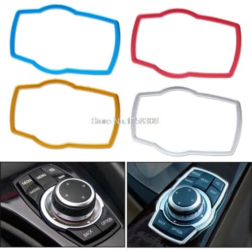 Angelguoguo Car Multimedia Buttons Decor Frame Sticker For BMW 1 3 4 5 7 Series X1 X3 X4 X5 X6