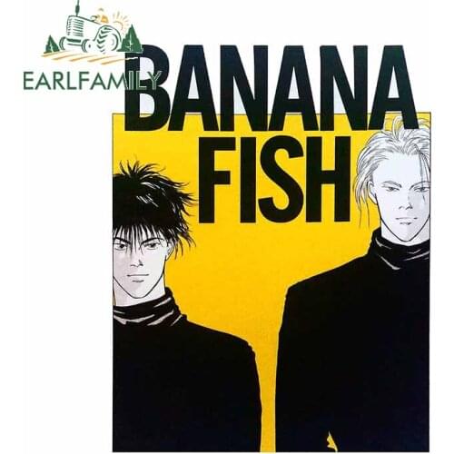 EARLFAMILY 13cm x 10.2cm For BANANA FISH Car Stickers Scratch-proof Sticker Fashion Decal Waterproof Occlusion Scratch