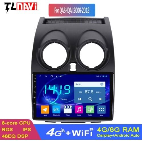 IPS Screen 6G+128G Android 10 Car Audio Player 9 Inch For Nissan Qashqai 2006-2013 GPS Navigation Multimedia Stereo