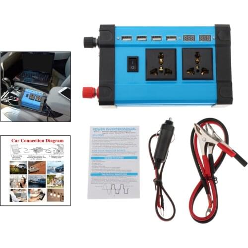 Car Inverter 300W DC 12V To AC 220V 110V LED Display Power Inverter Converter Charger