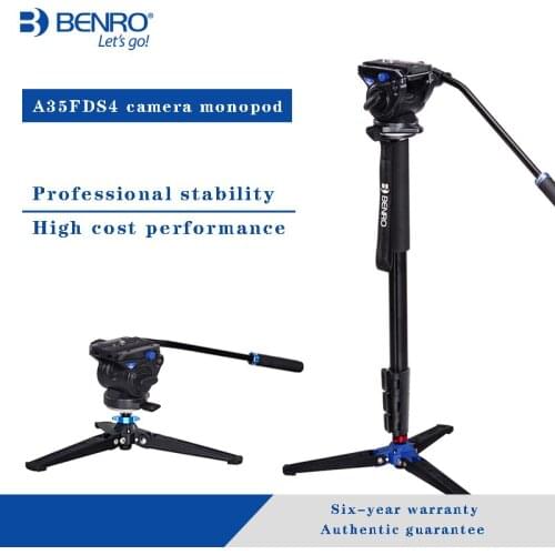 Benro A35FDS4 Camera Monopod SLR Camera Desktop DV Professional Hydraulic Head Triangle Bracket