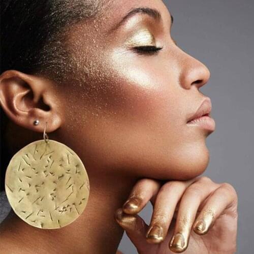 Oversize African earrings, extra large brass earrings, ethnic earrings, dangle hook earrings, brass hoops, disc earrings, bohemi