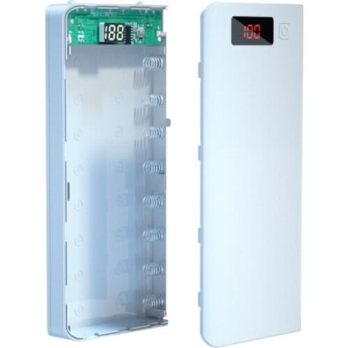 A8 LCD Display 8x18650 Battery Case Power Bank Shell Charger Box Without Battery 270B