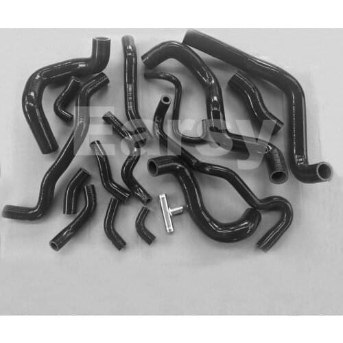 Black For BMW Mini Cooper S R56 1.6T 2006-2013 Silicone Coolant Hose Kit
