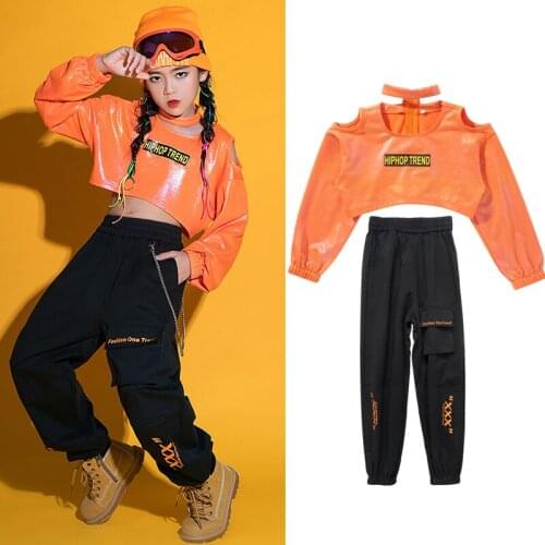 ChildrenS Day Jazz Performance Costumes For Kids Long Sleeve Hiphop Pants Girls Modern Dance Hip Hop Dance Rave Clothes DN8185
