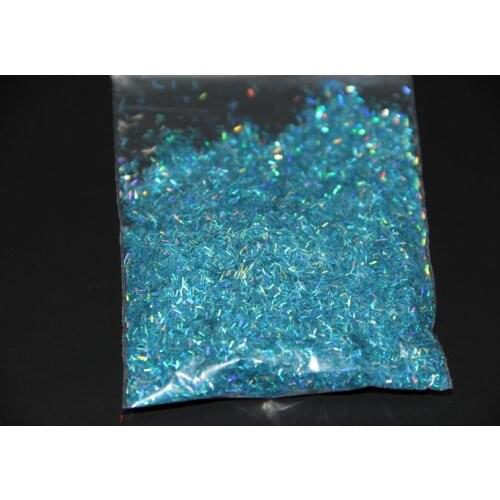 Holographic Solvent Resistant Blue Bar Glitters Shiny Stripe Ultrathin Sequins For Gel Nail ,making jewelry, cards, candles etc