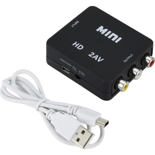 HDMI-compatible To Av Audio and Video Converter RCA HD Conversion Cable Video Conversion Adapter USB Power Supply
