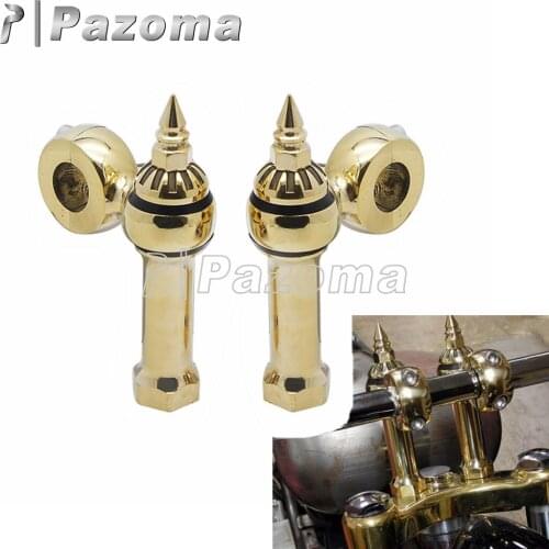 Old School Motorcycle 1" Bar Clamps Handlebar Bar Risers 25mm Spear Brass Dog Bone Riser