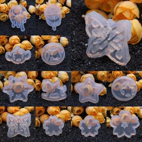 JAVRICK Resin Silicone Pendant Mold Tear Moon Ornaments Handmade Jewelry Making Mould 12 Pattern