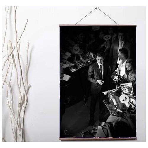 Lot style Peter Parker Art Canvas print poster painting with solid wood hanging scroll