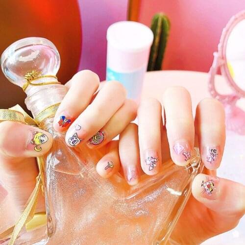 Cute Handmade Unicorn Girl Nail Stickers Bullet Journal Kawaii Flower Decorative Diary Scrapbooking Sticker Korean Stationery