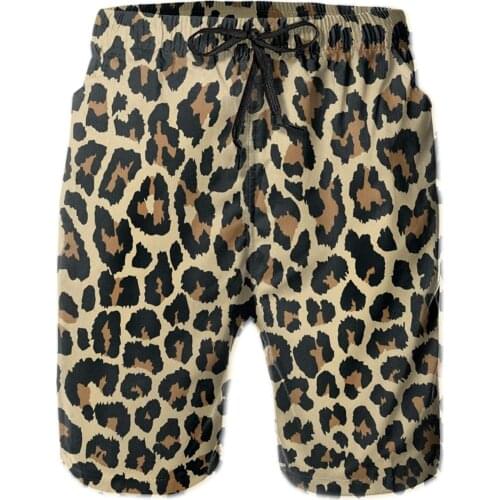 Men Shorts Animal Leopard Pattern Design Bandana Swim Shorts Athletic Basketball Shorts Boardshorts Bathing Suits