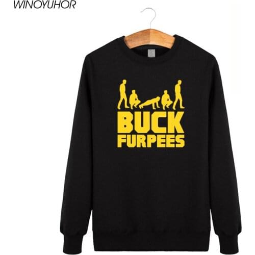 Buck Furpees Burpees Printed Sweatshirts Men 2019 Winter New Fashion Hoodies Hip Hop Tracksuits Camisetas Masculina