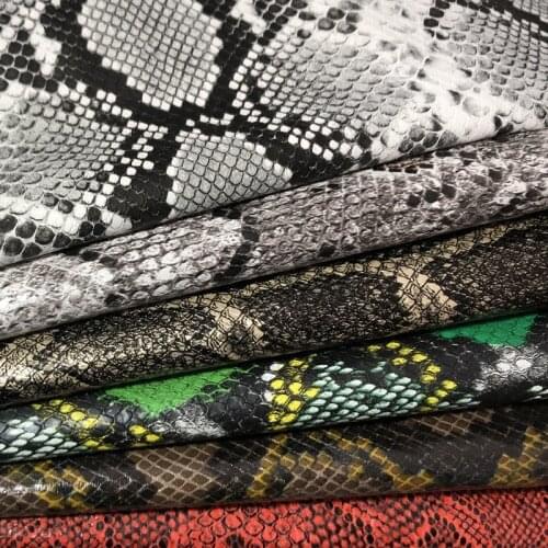 Fashion 2021 New Snakeskin Pattern Pu Leather Clothing Leather Skirt Fabric Leather Clothing Faux Character Designer Synthetic