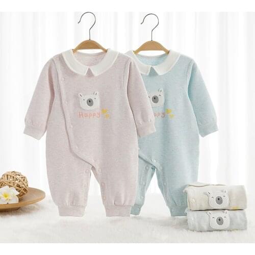 2021 Spring Autumn New Baby Clothes Boys Girls Homewear Jumpsuit Long Sleeve Pajamas Romper Cotton Rompers For Newborn 3-18m