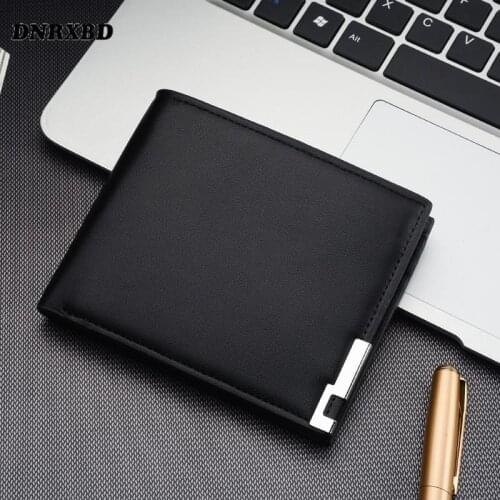 New Mens Short Wallet Horizontal Multi-Card Wallet Luxury Wallet Youth Mens Coin Wallet Trend Small Clutches Card Pack Purse