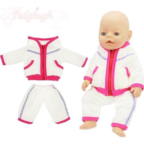 Doll Clothes for 43cm Born Baby Doll Jacket Clothes Pants Set for 17" 43cm Baby New Born Doll Down Coat Children Doll Toys Wear