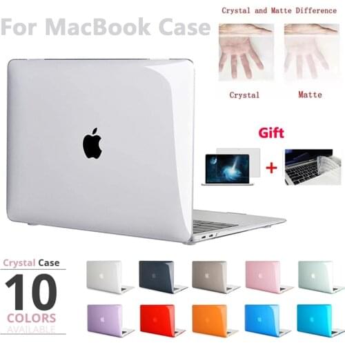 Crystal Laptop Case For Apple Macbook M1 Chip Air A2337 A1932 Retina 11 12 13 inch Laptop Case 2020 Touch Bar ID Pro 13.3 A2338