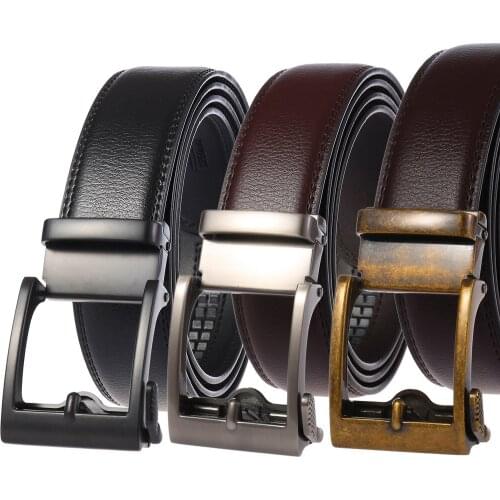 New Famous Brand Belt Men Top Quality Genuine Luxury Leather Belts for Men,Strap Male Metal Automatic Buckle LY136-2302-1