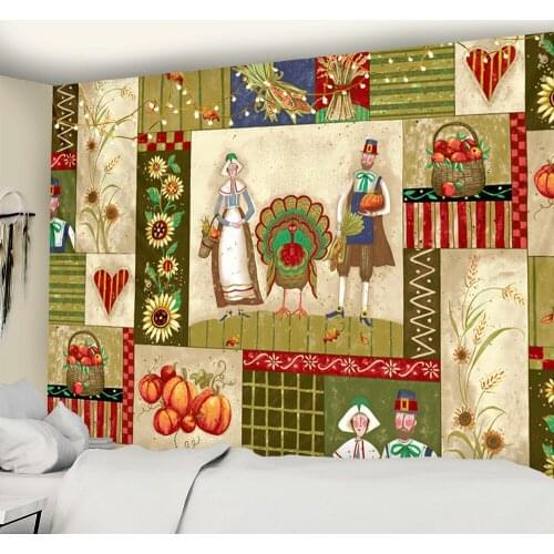 Christmas Fantasy scene tapestry home decoration tapestry Christmas tree Bohemian Christmas tree large size tapestry