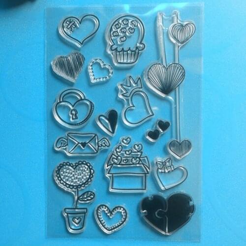 YLCS153 Love Silicone Clear Stamps For Scrapbooking DIY Album Paper Cards Making Decoration Embossing Rubber Stamp 11x16cm