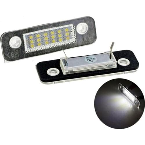 2Pcs 12V 18 LED Car License Plate Light White Number Plate Lamps Light SMD For Ford Fusion for Mondeo/MK2 for Fiesta MK5