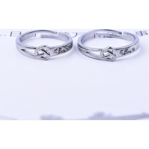 Korean Creative Hollow Heart fashion Rings Couple Wedding Band Engagement Forever Love Ring for Lovers