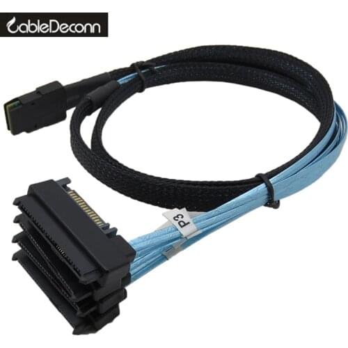 Internal Mini SAS 36pin SFF-8087 to (4) SAS 29pin SFF-8482 7+22P connectors with SATA Power