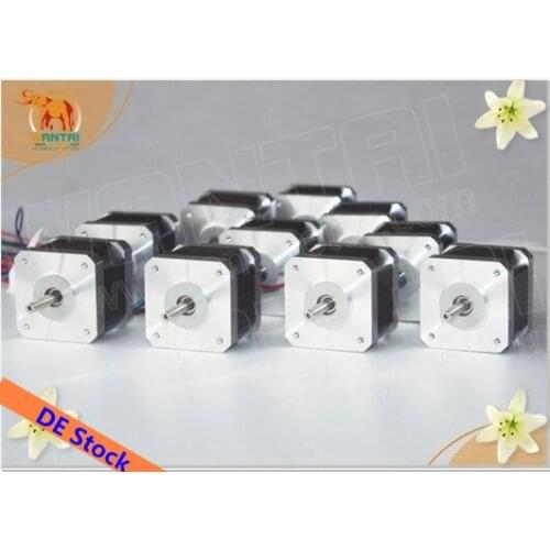 Germany stock now! Wantai 10PCS Nema 17 Stepper Motor 42BYGHW804 4800g-cm 48mm 1.2A 4-Lead 2Phase CE ROSH ISO 3D Printer