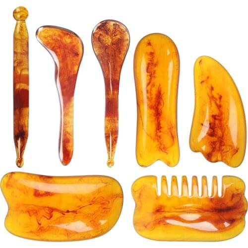 1pcs Resin Acupoint Gua Sha Massage Kit Scraping Board Meridian Health Relief And Relaxation Home Body Manual Massage Tools