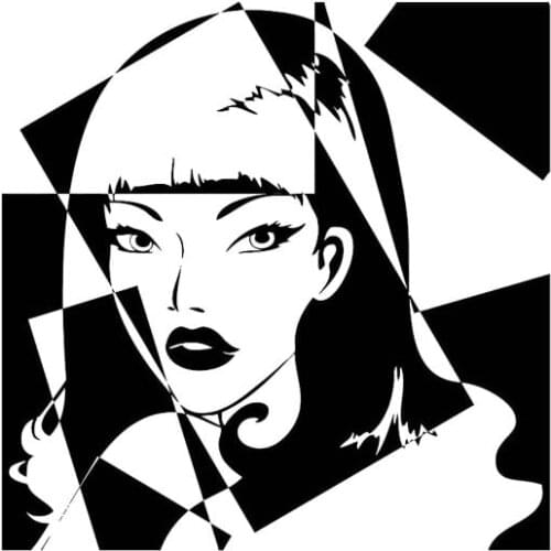 14*14CM Mystery Fantastic Girl Car Sticker Fashion Cool Style Black/Silver Vinyl Decal Silhoutte Design C20-0988