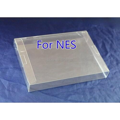 2pcs plastic PET for NES Protector Case for Nintendo game boxes Clear transparent for 8-bit for NES Game Box CIB games